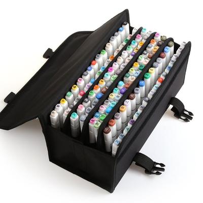 Marker Bag Zipper Storage Case High Capacity Pen Holder Pens Storage Bag Shoulder Strap Detachable Sleeve Lipstick