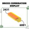 44Pcs/lot 6081Corner 4Hole Slope Curved 2x4x1 1/3 featuring Top Block Moc Colour Accessories Works With featuring Brick Kids Toy