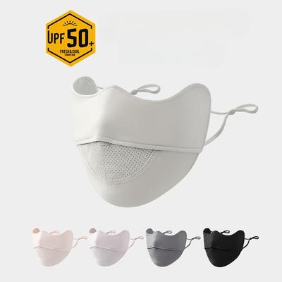 Ice Silk Sunscreen Mask, Female, Summer, Cool and Breathable, Eye Protection, UV Protection, Facial Contouring, Breathable Hole Mask