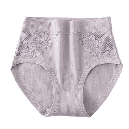 Dámské bavlněné spodní prádlo Dámské měkké strečové kalhotky s kontrolou bříška Vysoký pas Krajkové Hipster Plné krytí Kalhotky