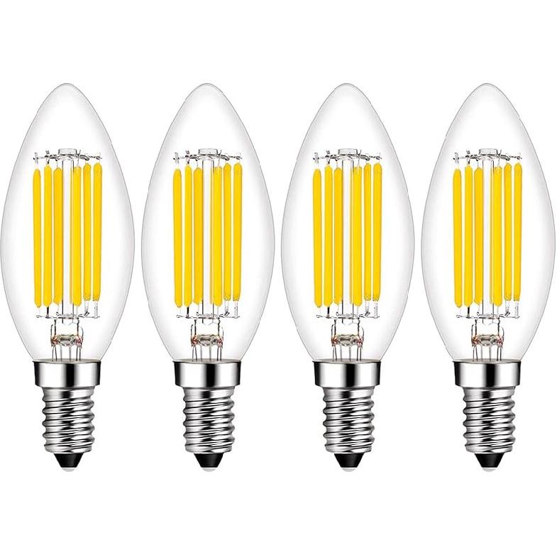 E14 European Base LED Candelabra Light Bulbs 25W Equivalent, 110V 2700K Warm White E14 Led Bulbs 2W 250LM for Turkish Lamp, European Chandeliers,