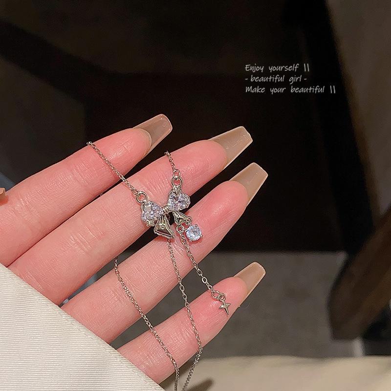 Exquisite Zircon Tassel Clavicle Necklace - Trendy All-Match Design