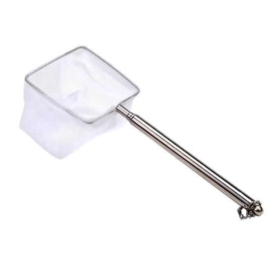 Aquarium Fish Net with Extendable Handle Telescopic Mesh Net for Fish And Shrimp Catching Debris Cleaning Tool for Fish Tank Pond Creek