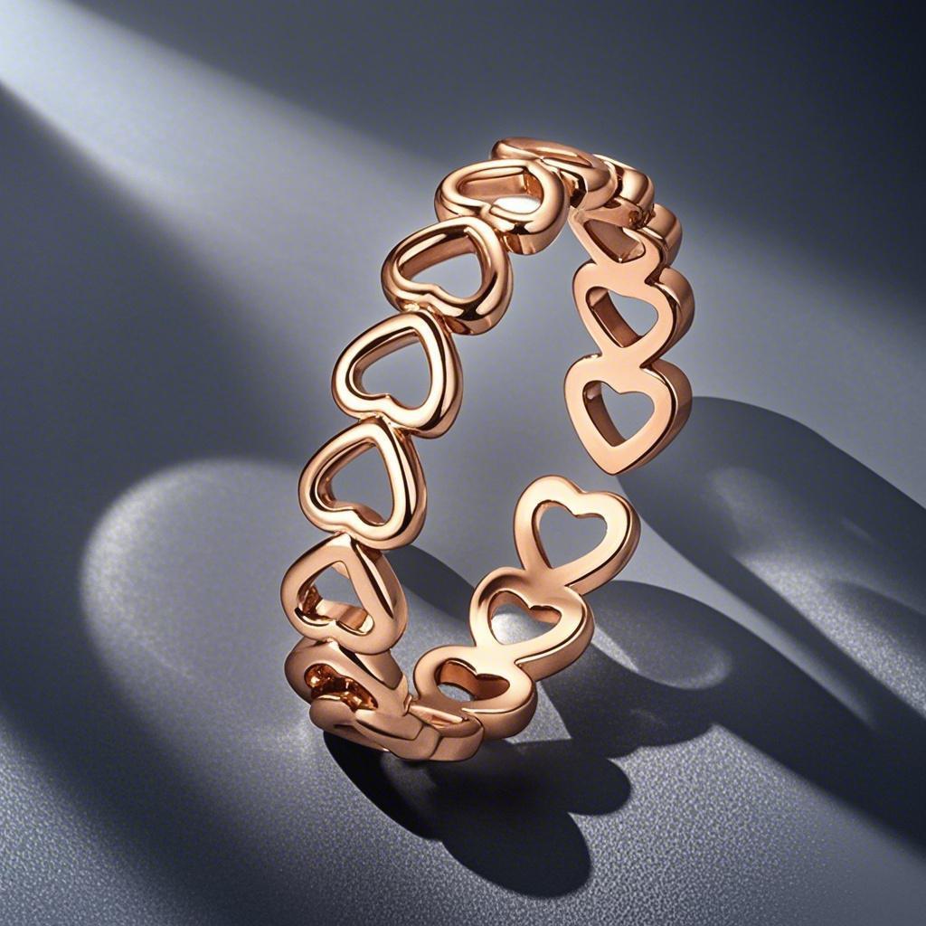 18k Stainless Steel Hollow Love Ring - High-End Luxury & Minimalist Style for Women