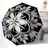 1pc Floral Mandala Design Automatic Open/Close Umbrella, Umbrella with Cartoon Design, Portable Compact Umbrella for Men & Women, Good Holid