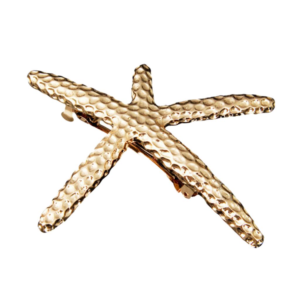 Starfish Shape Hair Clip Alloy Luxury Hairpin Barrette Hair Accessories for Wedding Party Women