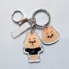 Stray Kids SKZOO Cartoon Double Sided Acrylic Keychain Cute Anime Character Keyring Bag Pendant Fan Merchandise Gift for STAY