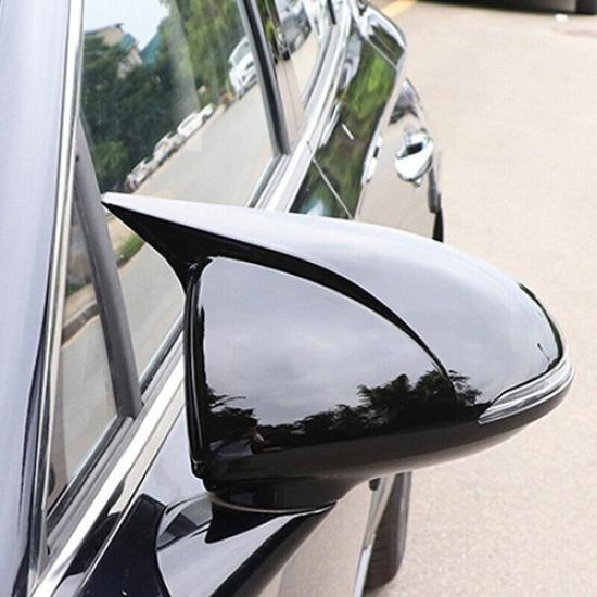 Gloss Black Rear View Side Door Mirror Cover Trim For Hyundai Elantra 2016-