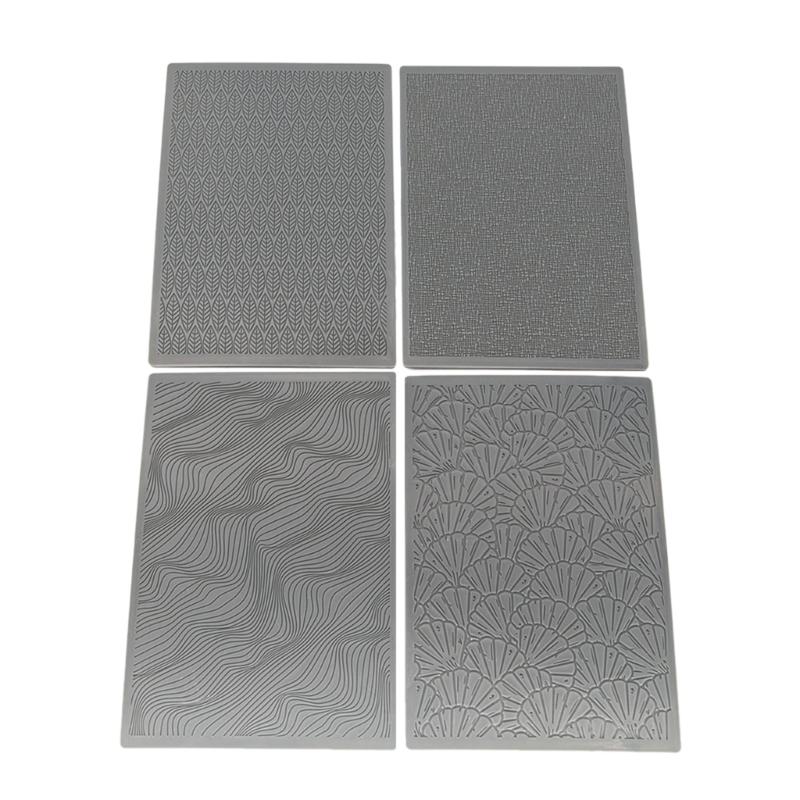 

4Pcs Texture Sheets Clay Earrings Tool for Clay Earring Jewerly Making, Works with Clay Cutter 1