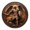 2d Flat 20*20cm, Bohemian Style Wooden Plaque, Archangel Michael Welcome Sign, Wall Art Decor for Home, Kitchen, Garden, Bedroom