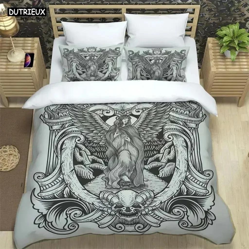 3D Print Medieval Dark Retro Digital 3D Duvet Cover Bedding Set Comforter Linen Pillowcases Home Decor Single Double King Queen