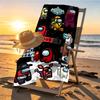 Among Us Print Beach Towel Design, Soft, Lightweight. for Home Bathroom, Spa, Pool, Yoga, Surfing, Camping, Gift for Family, Friend