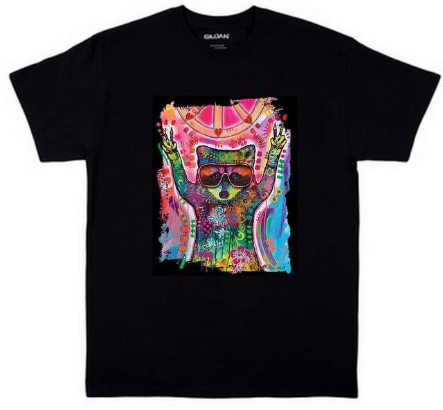 COSMIC TRASH PANDA Colorful Gildan Cotton T-shirt S разноцветный