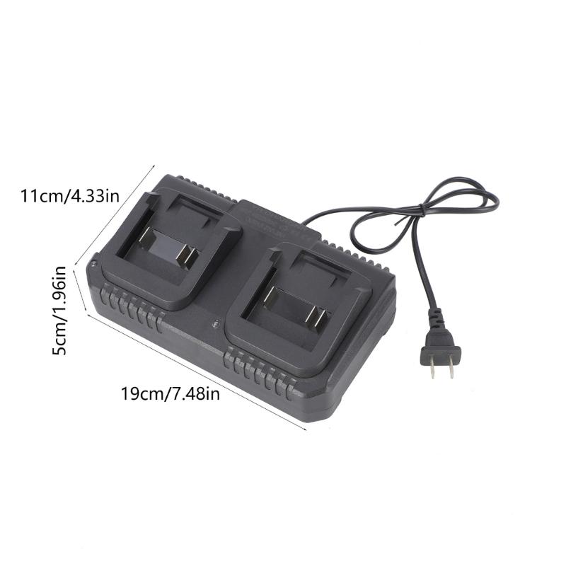 2 Slot Power Tool Charging Station 1.2A 21V Battery Fast Chargers Double Battery Chargers High Efficiency Portable