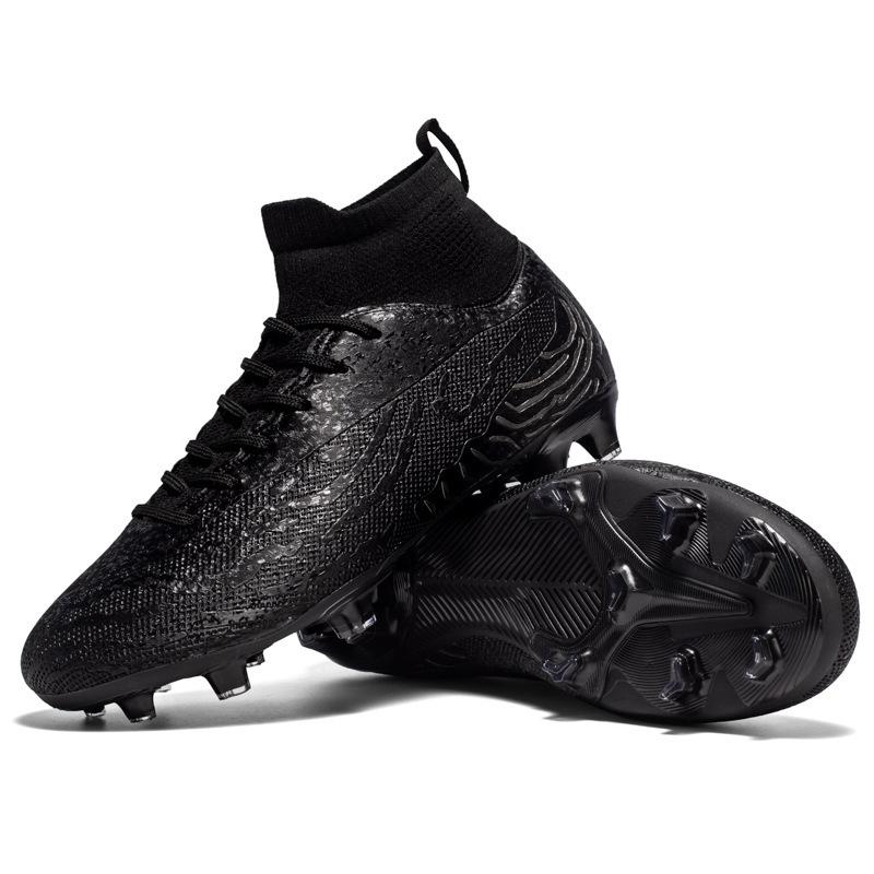 Foreign trade nailing a piece, competition training artificial grass shoes, children's high-top football shoes, men's 2025 long nails, the price is ex