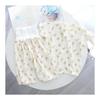 Baby Clothes Pajamas Summer Clothes Thin Cotton Belly Band Top and Bottom 2 Piece Set Open Front Short Sleeve Girls Boys Children's Clothes Mesh