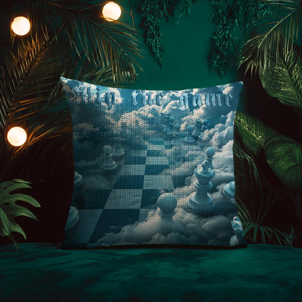 

Beautiful Cloud Chess Picture Cushion Cover Silky elegant Comfort Sofa Bed Invisible zipper Beach pillowcase 30x30 cm