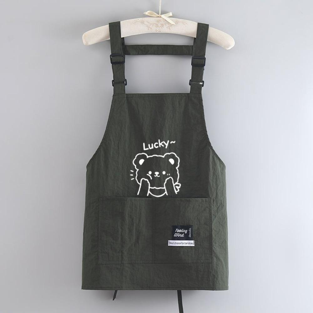 Anti-fouling Chef Apron Waterproof Cooking Baking Bibs Portable Kitchen Apron  for Home Kitchen