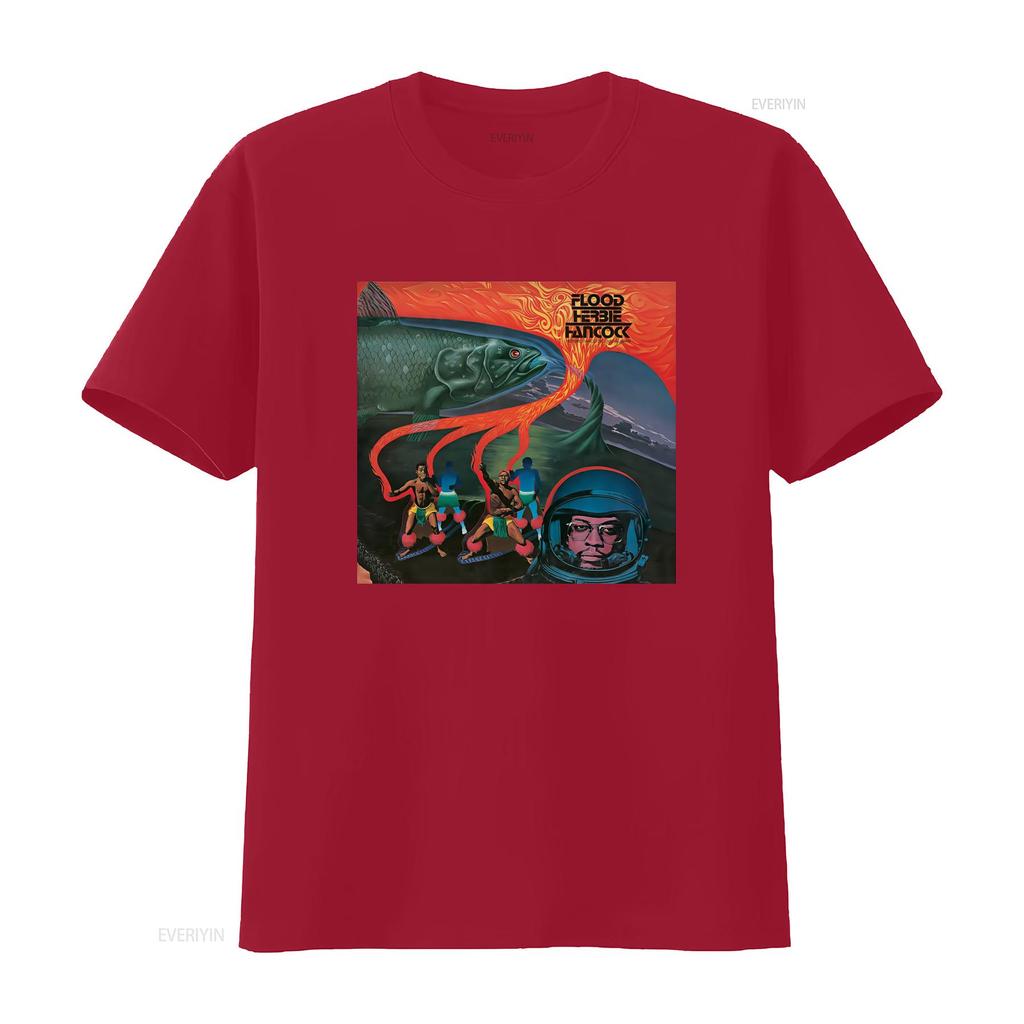 T-shirt Flood Herbie Hancock Funk Jazz The Headhunters Bennie Maupin Paul Jackson Stampa Artistica Retro Sci-Fi vintage Lavato
