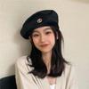 Autumn British Style Girl Winter Korean Style Hat Women Octagonal Cap Velvet Berets Painter Hat