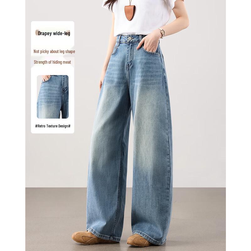 TERRE BLEUE Women s High-Waist Relaxed Fit Jeans 30