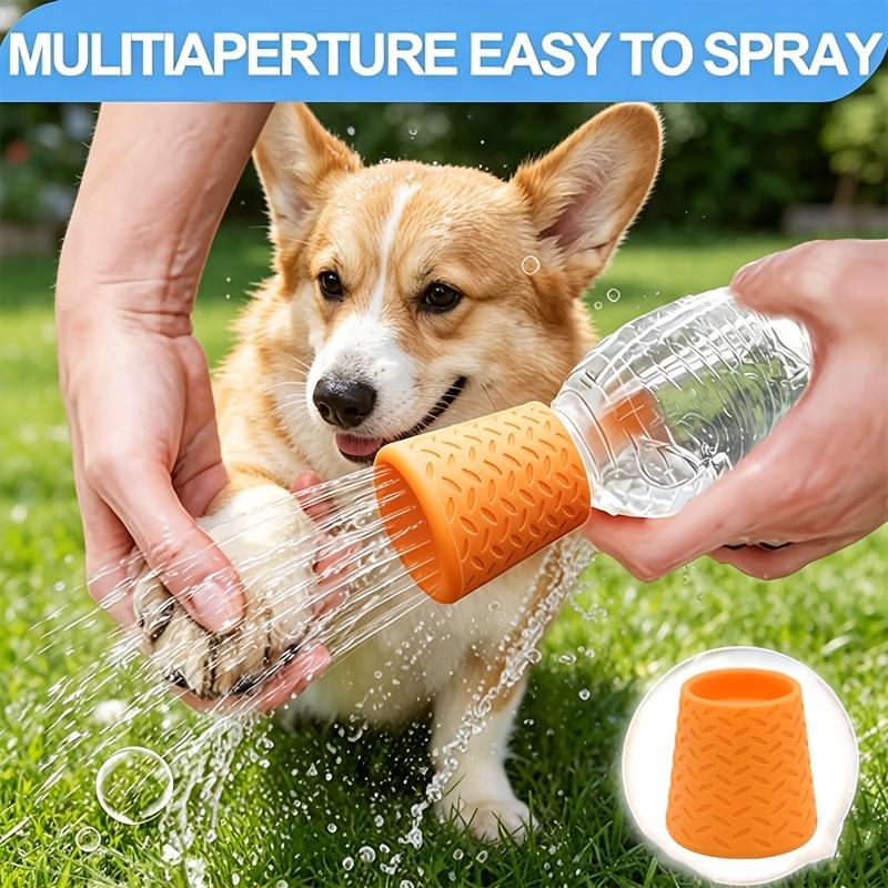 

[FUTURE Pet Shower Head] Silicone Pet Shower Head | Portable Dog Bathing And Outdoor Drinking Nozzle, Multifunctional Shower Spray Head - Pet