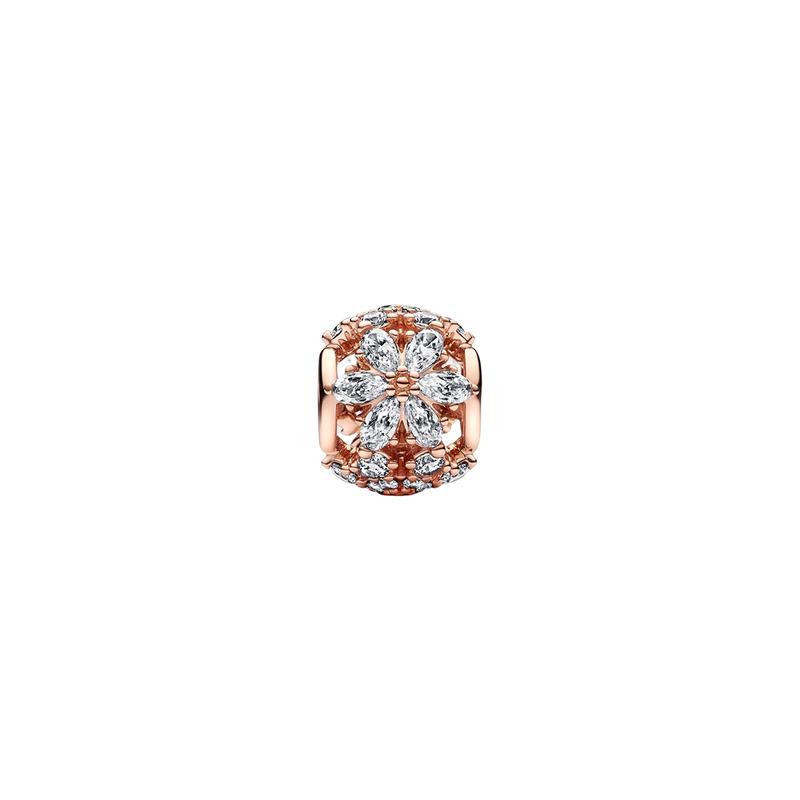 Pandora Sparkling Herbarium Round Charm Women's Rose Gold 782383C01