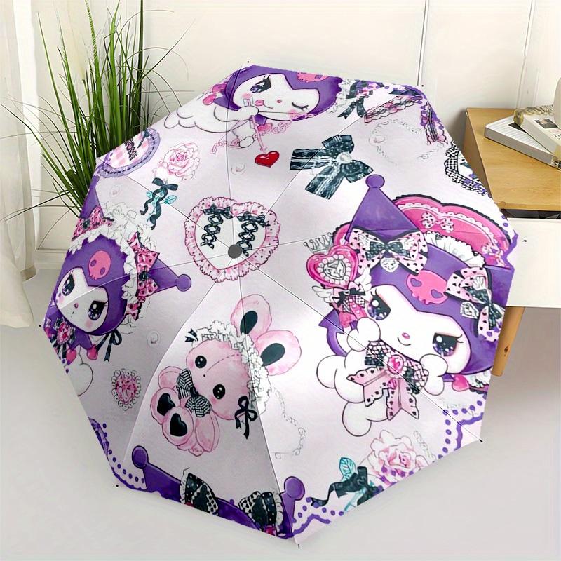 

1pc Kuromi Cute Fantasy Characters Umbrella with Plastic Handle,Suitable for All Seasons Home Travel Outdoor UmbrellaSanlio545