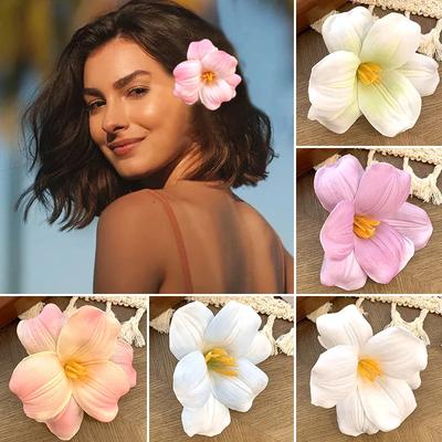 Artificial Flower Hairpins for Women Large Flower Hair Clip Bohemia Style Beach Hairpin Hawaiian Party Headwear Hair Accessories