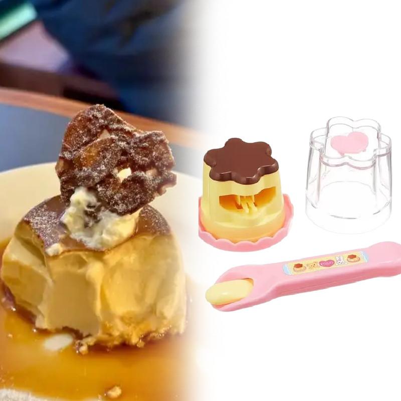 Mellchan Strawberry Pudding Toy Set Food Feeding Play House Prop Kids Gifts