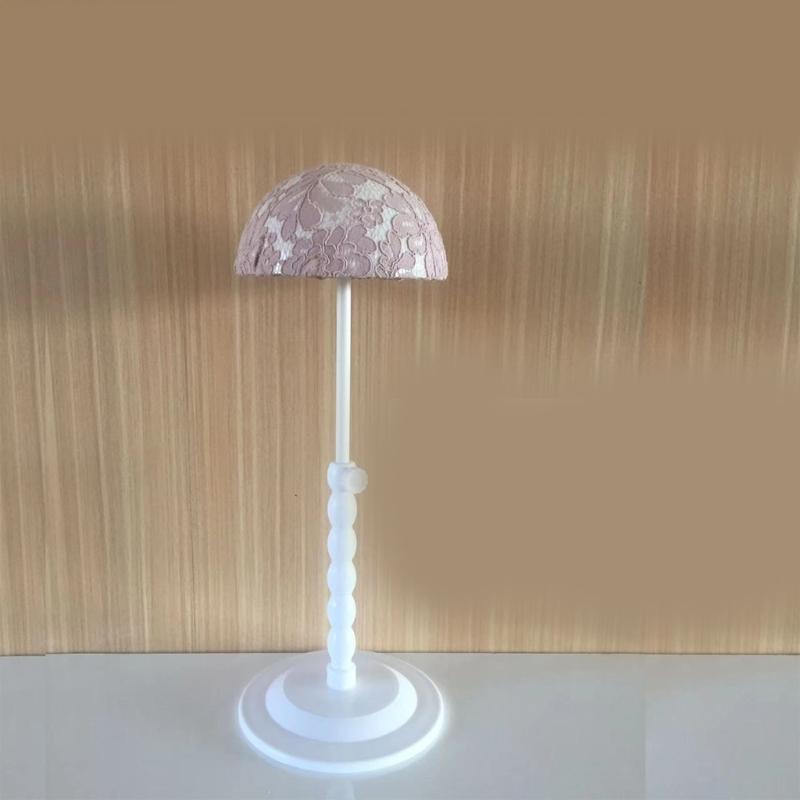 Practical Plastic Wig Stand with Adjustable Height Hat Display for Easy Storage and Travel Suitable for All Wig Types