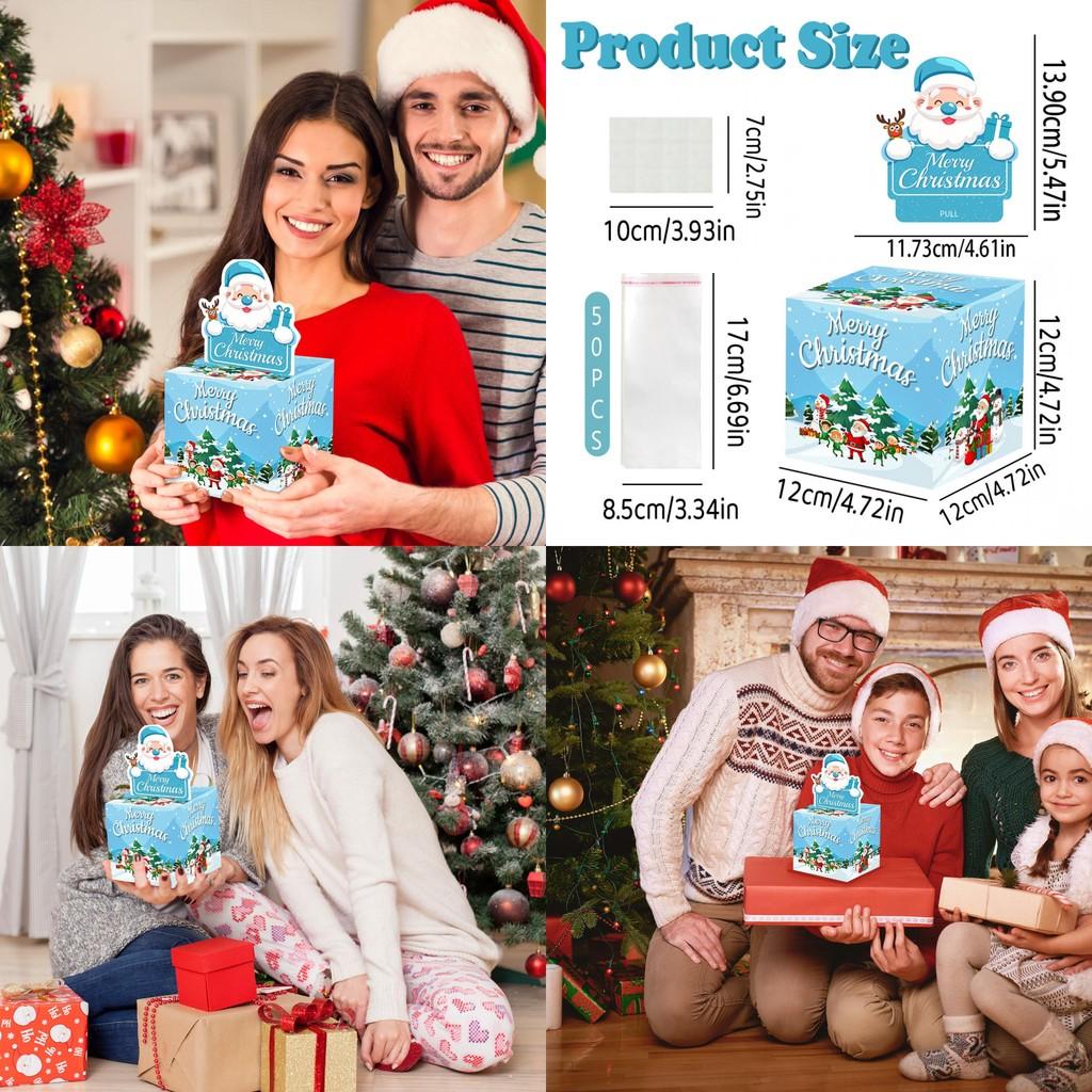 Christmas Celebration Gift Box With Santa Theme For Party Decorations And Gifting