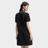 FILA Original Fashion Simple Basic Classic Retro Casual Relaxed Versatile Comfortable Polo Collar Short Sleeve Dress Women dresses Black F51W629306FBK