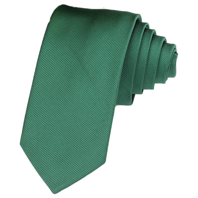 Tie Pure Color Classic Polyester Business Fashion Slim Necktie for Men Banquets Weddings Green