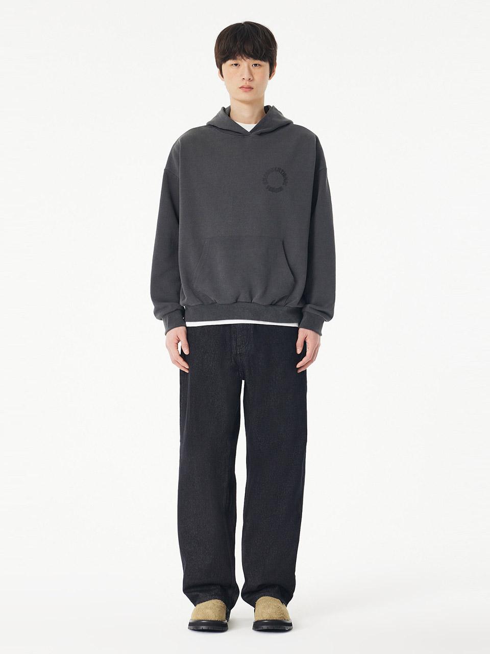 Студия Tomboy [Мужская] Худи с пигментной окраской_Темно-серый 91M5122213 Dark Gray/M