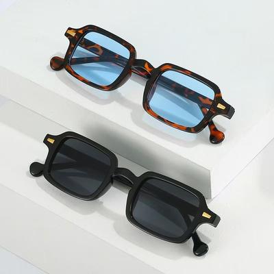 Gafas de Sol Rectangulares con Estampado de Leopardo Moda para Mujer Hombre Gafas de Sol de Verano para Conducir Uv400