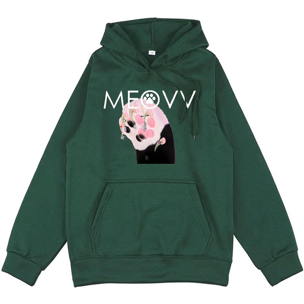 Pánské Dámské Oblečení Meovv Mňau Kawaii Grafické Mikiny Ležérní Ropa Hombre Mikiny Roztomilý Kreslený Potisk s Kapucí