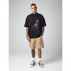 Oversized T Shirt Black Horse Graphic Print Men Casual Streetwear Fashion Top