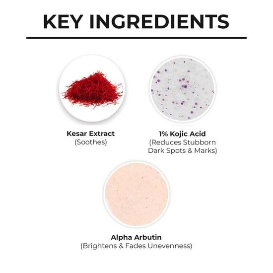 Dr. Sheth's Kesar & Kojic Acid Oil-Free Moisturizer | Lightweight Gel Cream Texture | Brightening & Hydrating | Fades Pigmentation | Unisex | 50g