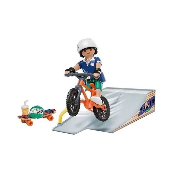 PLAYMOBIL 71798 Rider avec rampe, skate et BMX, My Life, Promo pack, 17 pièces, dès 4ans