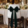 Elegantní šerpy na židle pro večeře, vínový samet s gumičkami, opakovaně použitelný mašle, dekorace na sváteční párty, zadní potah, ozdobná stuha, Vánoce