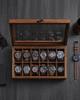 SONGMICS Watch 12 Kolekcja zegarków z drewna z przezroczystym akcesorium do zegarka Prezent na urodziny i dzień JOW120K01 Etui, części, przechowywanie, etui,