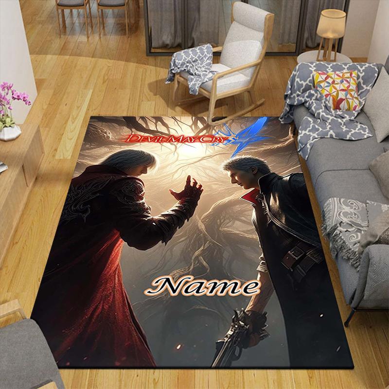 Custom 1Pc Devil May Cry Theme Rug Office Carpet Indoor Outdoor Entrance Doormat Nonslip Soft And Comfortable Living Room D291536