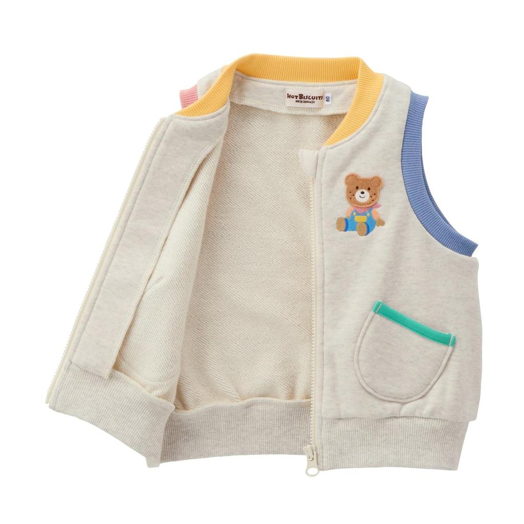 Miki House Hot Biscuits Vest, Boys and Girls, Baby/Kids' Clothing, Gray, 100cm, 73-5701-142