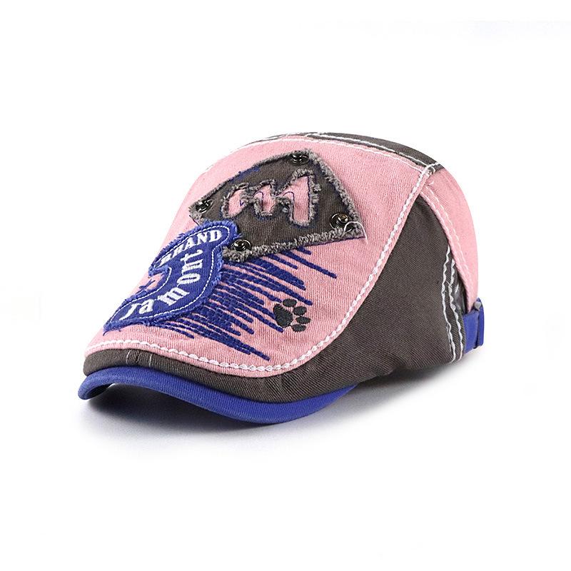 Gewaschene Retro Sommerhüte für Männer, Frauen und Kinder: Britischer Koreanischer Stil Flache Kappe & Baseballkappe