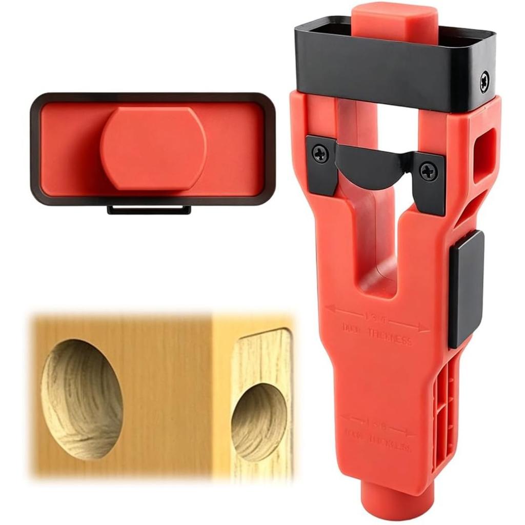 Door Latch Mortise Tool, Professional Door Lock Installation Kit, Precise Flush Mount Cutting Tool, Heavy-Duty Door Latch Template for 1-3/8" & 1-3/4"