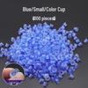 Disposable Microblading Pigment Ring Cups for Eyebrow, Eyeliner, and Eyelash Extensions - 100 Pieces