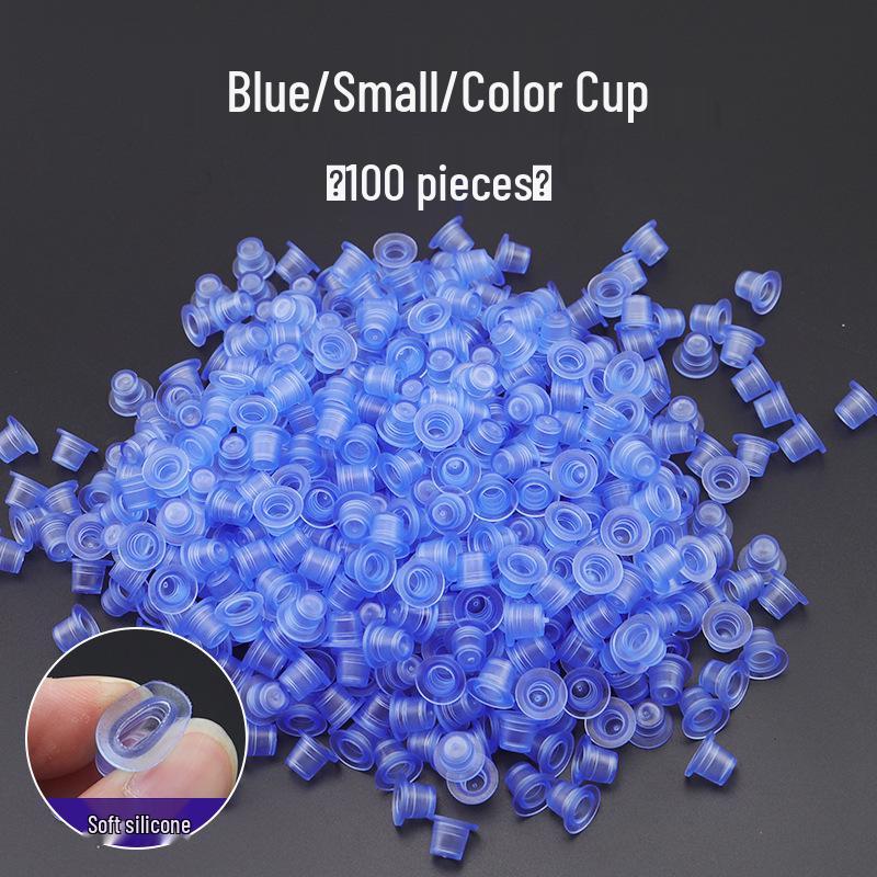 Disposable Microblading Pigment Ring Cups for Eyebrow, Eyeliner, and Eyelash Extensions - 100 Pieces