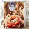 Floral Shower Curtain Botanical Nature Flower Pattern Waterproof Bathroom Decor Vintage Rustic Farmhouse Aesthetic Home Textile