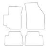 [BLM]NI046 Red - Set of Velour Floor Mats To Fit Nissan Pixo 2008-2013 - Red Trim